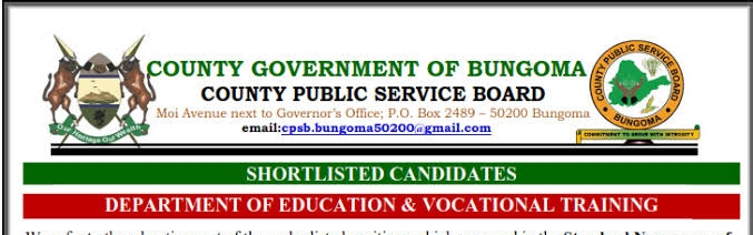 Bungoma County ECDE Jobs