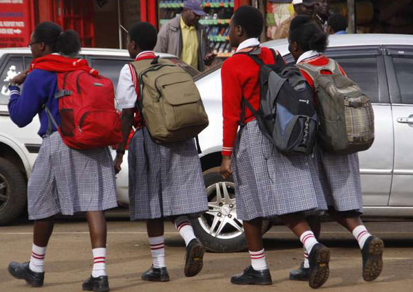 A clear photo of learners heading home for an half term break