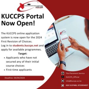 KUCCPS portal revision of courses