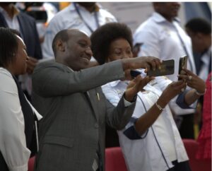 A clear photo of TSC CEO together with TSC Chairman Jamleck Kamau at a past event 