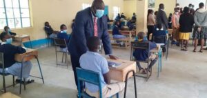 Learners in school preparing to sit for an examination 