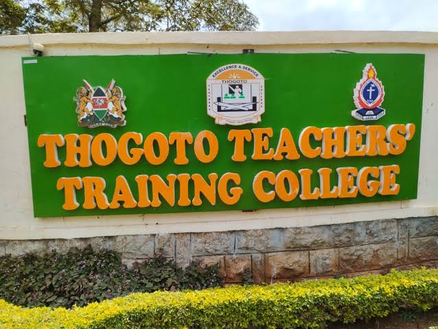 A clear photo of Thogoto Teachers Training College for training teachers in Diploma education