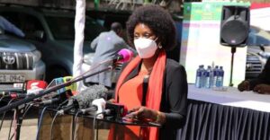 TSC CEO Dr Nancy Macharia While addressing media in the past, during the covid 19 pandemic 