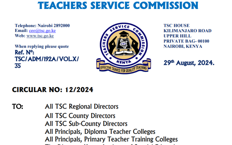 TSC List Of Teachers To Be Deployed To JSS